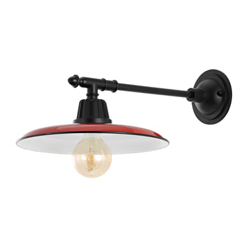 Bonner 12" Farmhouse Industrial Indoor/Outdoor Iron LED Victorian Arm Outdoor Sconce